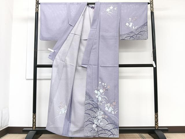 平和屋着物＊夏物　訪問着　絽　草花文　洗える着物　CABJ9749xi