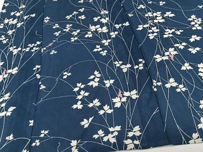平和屋着物＊夏物　小紋　絽　枝花文　正絹　逸品　CABJ9772xi