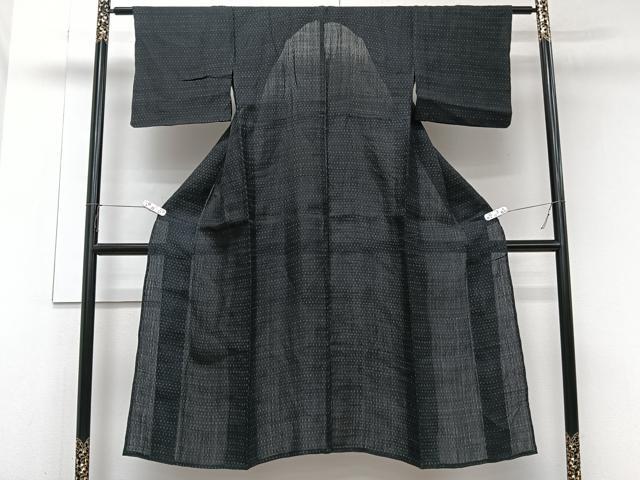 平和屋着物＊夏物　上布　抽象文様　麻　逸品　CABJ9773xi