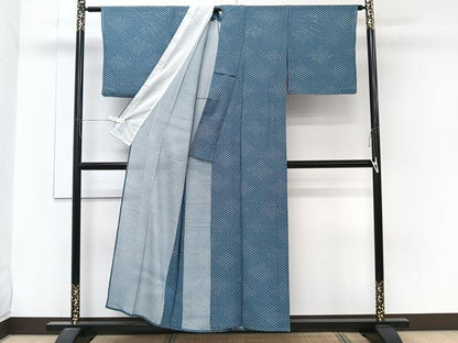 平和屋着物＊夏物　江戸小紋　絽　松皮菱文　正絹　逸品　CABJ9777xi
