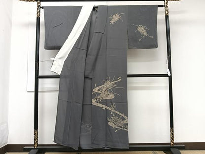 平和屋着物＊夏物　訪問着　絽縮緬　流水花筏　反端付き　正絹　逸品　未使用　CABJ9778xi