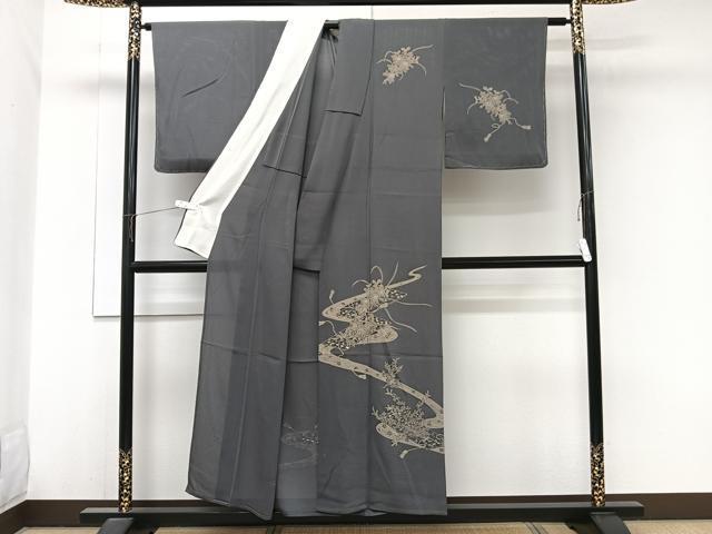 平和屋着物＊夏物　訪問着　絽縮緬　流水花筏　反端付き　正絹　逸品　未使用　CABJ9778xi