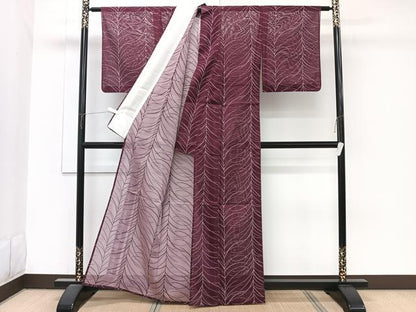 平和屋着物＊夏物　小紋　紗　枝草文　正絹　逸品　CABJ9779xi