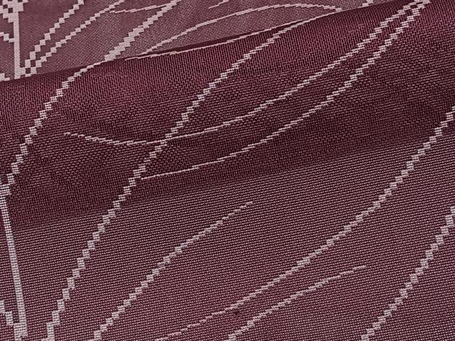 平和屋着物＊夏物　小紋　紗　枝草文　正絹　逸品　CABJ9779xi