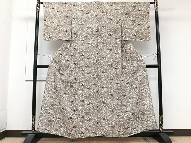 平和屋着物＊夏物　小紋　絽　流水風景文　伊勢丹扱い　正絹　逸品　未使用　CABJ9780xi