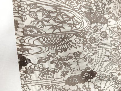 平和屋着物＊夏物　小紋　絽　流水風景文　伊勢丹扱い　正絹　逸品　未使用　CABJ9780xi
