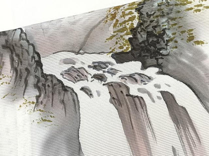 平和屋着物＊夏物　訪問着　絽　手描き　風景文　正絹　逸品　CABJ9781xi