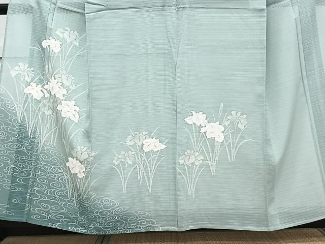 平和屋着物＊夏物　訪問着　変わり絽　流水草花文　正絹　逸品　未使用　CABJ9784xi