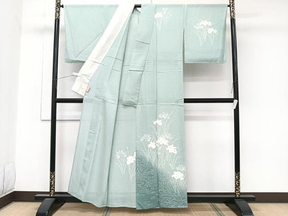 平和屋着物＊夏物　訪問着　変わり絽　流水草花文　正絹　逸品　未使用　CABJ9784xi