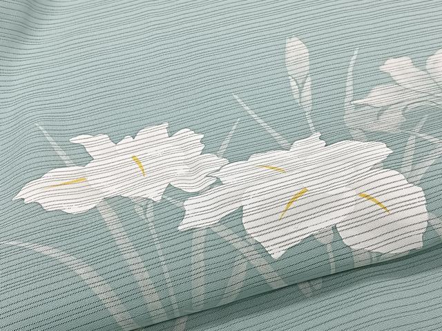 平和屋着物＊夏物　訪問着　変わり絽　流水草花文　正絹　逸品　未使用　CABJ9784xi