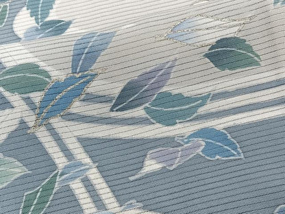 平和屋着物＊夏物　訪問着　絽　駒刺繍　流水舞葉文　銀彩　正絹　逸品　CABJ9786xi