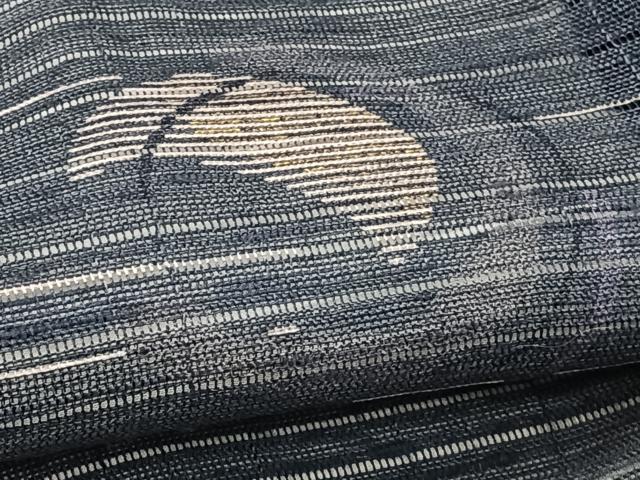 平和屋着物＊夏物　小紋　絽紬　月文様　暈し染め　正絹　逸品　CABJ9788xi