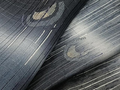 平和屋着物＊夏物　小紋　絽紬　月文様　暈し染め　正絹　逸品　CABJ9788xi