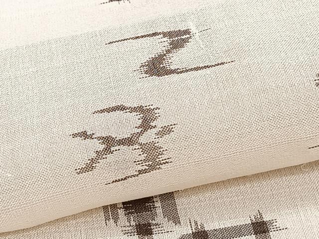 平和屋着物＊夏物　紗紬　琉球絣文様　正絹　逸品　CABJ9792xi