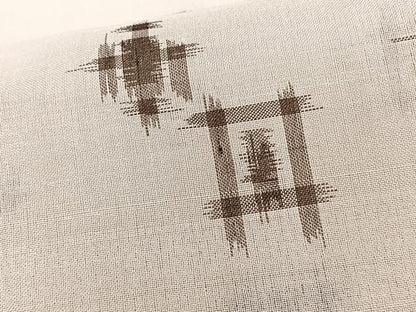 平和屋着物＊夏物　紗紬　琉球絣文様　正絹　逸品　CABJ9792xi