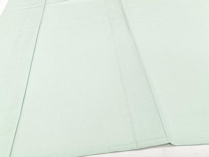 平和屋着物＊夏物　色無地　絽　白緑色　正絹　逸品　CABJ9795xi