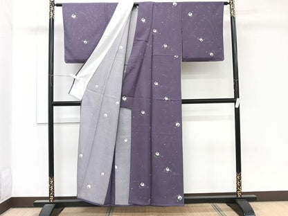 平和屋着物＊夏物　小紋　絽　月　兎　正絹　逸品　未使用　CABJ9796xi
