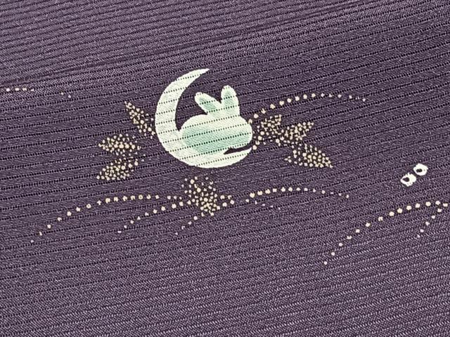 平和屋着物＊夏物　小紋　絽　月　兎　正絹　逸品　未使用　CABJ9796xi