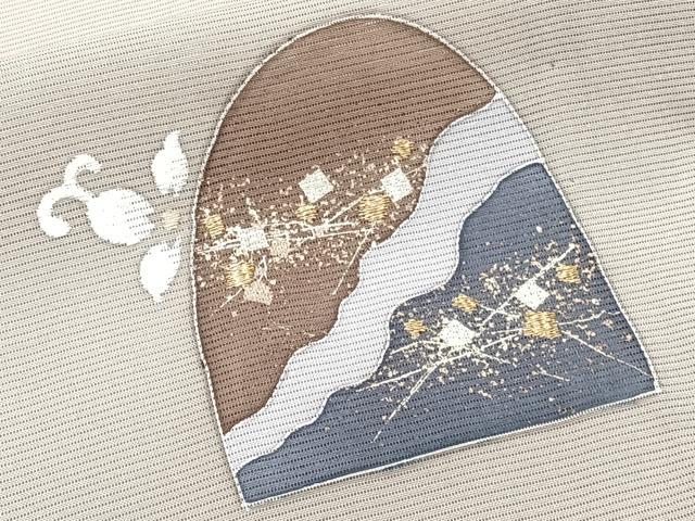 平和屋着物＊夏物　訪問着　絽　刺繍　抽象文様　金銀彩　正絹　逸品　未使用　CABJ9797xi