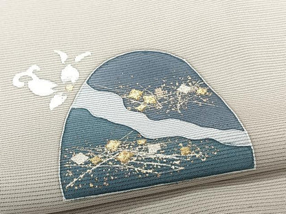 平和屋着物＊夏物　訪問着　絽　刺繍　抽象文様　金銀彩　正絹　逸品　未使用　CABJ9797xi