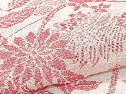 平和屋着物＊夏物　本場小千谷縮　草花文　麻　逸品　CABJ9798xi