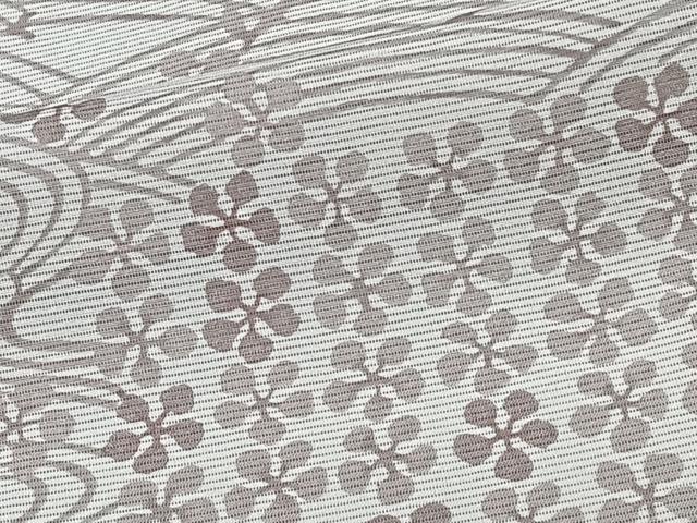 平和屋着物＊夏物　小紋　絽　流水草花文　正絹　逸品　CABJ9799xi