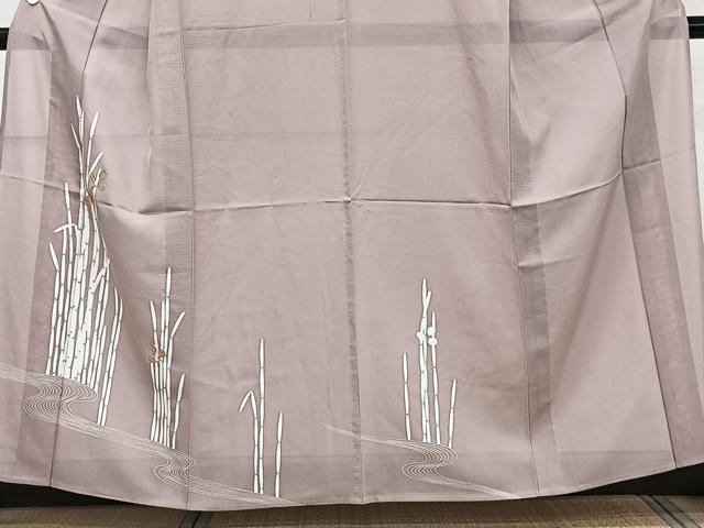 平和屋着物＊夏物　訪問着　絽　駒刺繍　木賊花文　正絹　逸品　CABJ9802xi