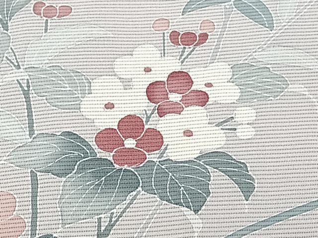 平和屋着物＊夏物　訪問着　絽　友禅　枝草花文　正絹　逸品　CABJ9804xi