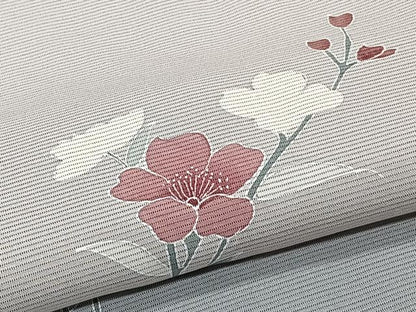 平和屋着物＊夏物　訪問着　絽　友禅　枝草花文　正絹　逸品　CABJ9804xi