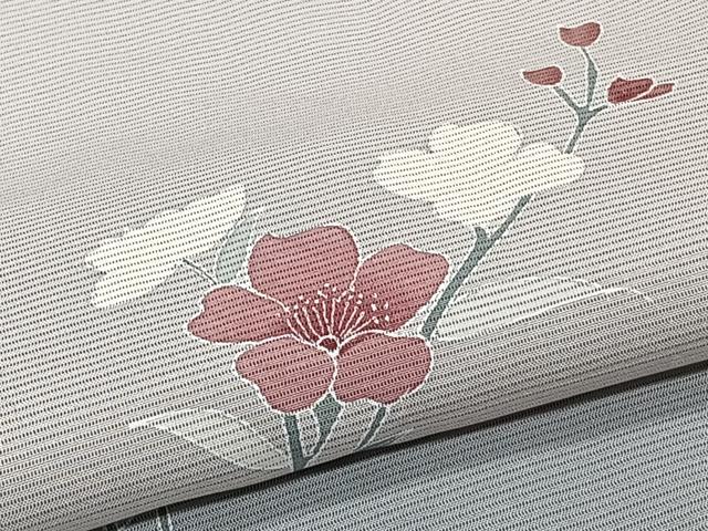 平和屋着物＊夏物　訪問着　絽　友禅　枝草花文　正絹　逸品　CABJ9804xi