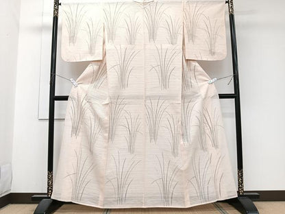 平和屋着物＊夏物　訪問着　変わり絽　絽紬　木賊文　正絹　逸品　CABJ9805xi