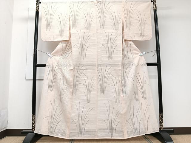 平和屋着物＊夏物　訪問着　変わり絽　絽紬　木賊文　正絹　逸品　CABJ9805xi