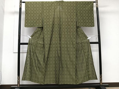 平和屋着物＊夏物　お召　吉祥花紋紗  　正絹　逸品　未使用　CABJ9806xi