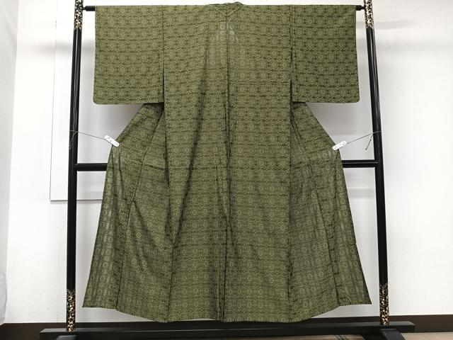 平和屋着物＊夏物　お召　吉祥花紋紗  　正絹　逸品　未使用　CABJ9806xi