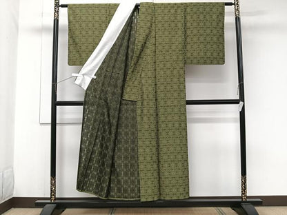 平和屋着物＊夏物　お召　吉祥花紋紗  　正絹　逸品　未使用　CABJ9806xi