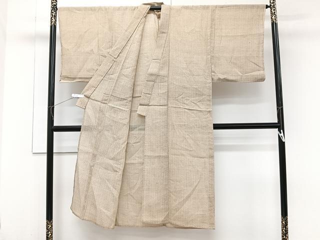 平和屋着物＊夏物　男性　上布　抽象文　麻　逸品　未使用　CABJ9807xi