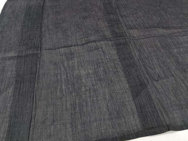 平和屋着物＊夏物　男性　本場小千谷縮　藍鉄色　麻　逸品　未使用　CABJ9808xi