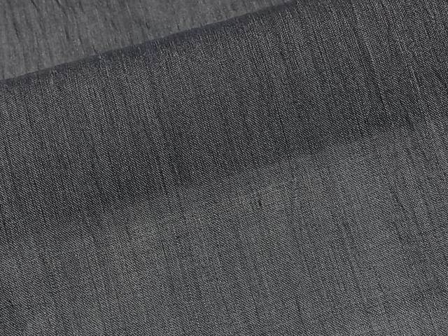 平和屋着物＊夏物　男性　本場小千谷縮　藍鉄色　麻　逸品　未使用　CABJ9808xi