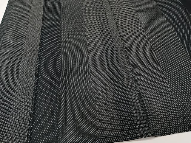 平和屋着物＊夏物　夏結城　100亀甲　間道亀甲文　黒地　正絹　逸品　CABJ9811xi