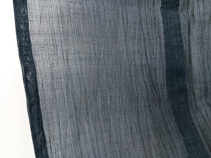 平和屋着物＊夏物　男性　本場小千谷縮　紺青色　麻　逸品　CABJ9812xi