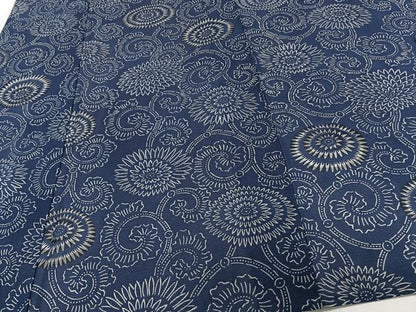 平和屋着物＊夏物　小紋　絽　型染め　菊唐草文　正絹　逸品　CABJ9816xi