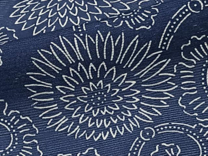 平和屋着物＊夏物　小紋　絽　型染め　菊唐草文　正絹　逸品　CABJ9816xi