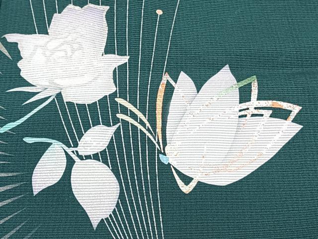 平和屋着物＊夏物　訪問着　絽　花蝶文　銀彩　鈴乃屋扱い　正絹　逸品　CABJ9817xi