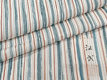 平和屋着物＊夏物　小紋　縦絽　作家物　縞　正絹　逸品　CABJ9820xi