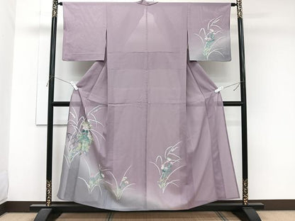 平和屋着物＊夏物　訪問着　絽　籬草花文　銀彩　正絹　逸品　CABJ9821xi