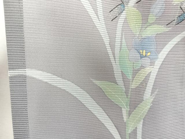平和屋着物＊夏物　訪問着　絽　籬草花文　銀彩　正絹　逸品　CABJ9821xi