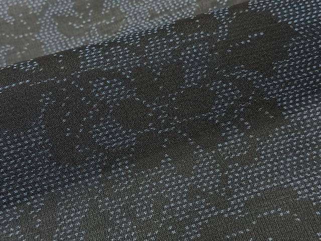 平和屋着物＊夏物　本場大島紬　夏大島　枝草花文　正絹　逸品　CABJ9828xi
