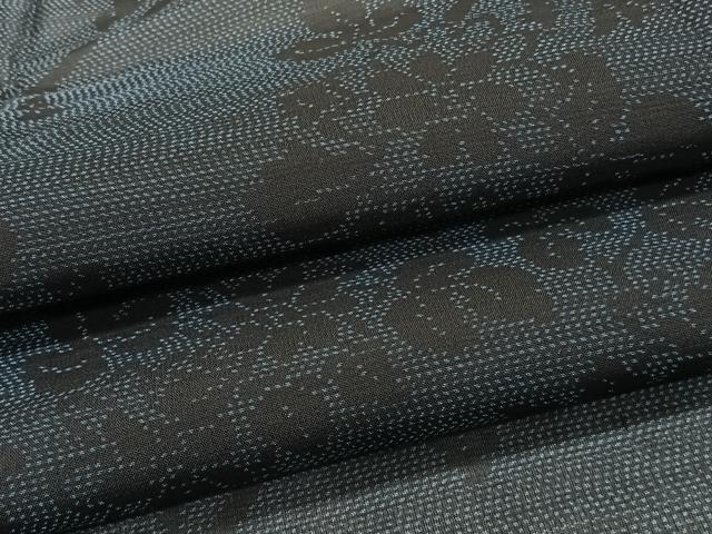 平和屋着物＊夏物　本場大島紬　夏大島　枝草花文　正絹　逸品　CABJ9828xi
