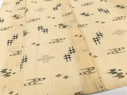 平和屋着物＊夏物　本場夏琉球絣　夏琉球　正絹　逸品　CABJ9829xi