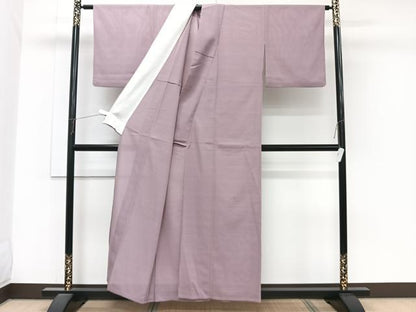 平和屋着物＊夏物　色無地　変わり絽　紅藤色　正絹　逸品　CABJ9833xi